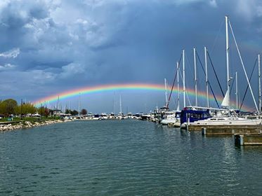 Rainbow over the lake